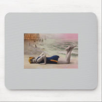 girl on beach mousepads