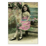 Girl on Bench Greeting Card