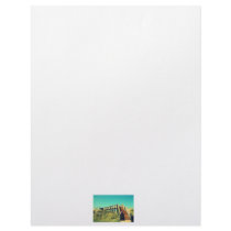 Girl on boardwalk, Florida Gulf Coast Beach Letterhead Design
