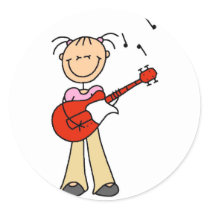 Girl On Guitar  Sticker
