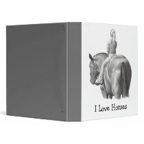 GIRL ON HORSE: PENCIL ART BINDER by joyart GIRL ON HORSE: PENCIL ART BINDER