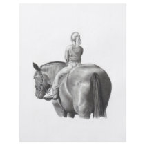 GIRL ON HORSEBACK: PENCIL ART: REALISM flyers by joyart GIRL ON HORSEBACK: PENCIL ART: REALISM flyers