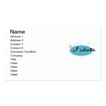 Girl on Ice I Skate T-shirts and Gifts Business Card