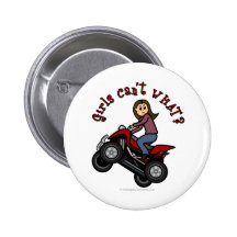 Girl on Red Four Wheeler Pins
