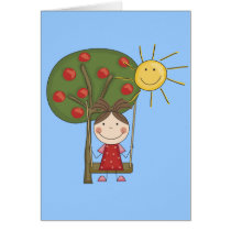 Girl on Swing  T-shirts and Gifts cards