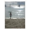 Girl on the beach print