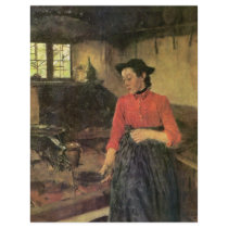 Girl On The Stove By Leibl Wilhelm (Best Quality) Personalized Flyer