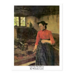 Girl On The Stove By Wilhelm Leibl Postcards
