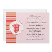 Girl Onesie Baby Shower Invitation