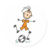 Girl Orange Soccer Uniform stickers by stick_figures Girl Orange Soccer Uniform stickers