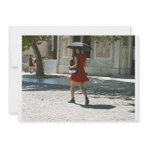 Girl out walking Invitation