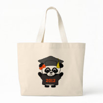 Girl Panda Black & Orange 2012 Grad Bags