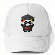 Girl Panda Black & Orange 2012 Grad Mesh Hat