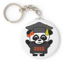 Girl Panda Black & Orange 2012 Grad Keychain