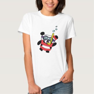 Girl Panda in Bikini Snorkling T-shirts