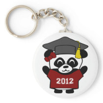 Girl Panda Maroon & White 2012 Grad Keychains