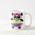 Girl Panda on Skateboard Coffee Mugs