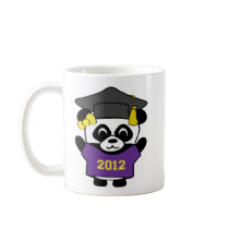 Girl Panda Purple & Gold 2012 Grad Mugs