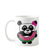 Girl Panda with Watermelon Slice Mug