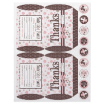 Girl Party Favor Box Template B Personalized Flyer