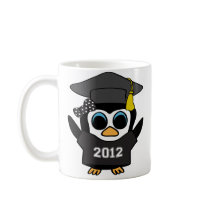 Girl Penguin Black & White 2012 Grad Mugs