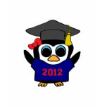 Girl Penguin Navy & Red 2012 Grad Tee Shirt