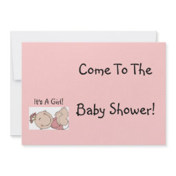 Girl Pink Baby Shower Invitation invitation