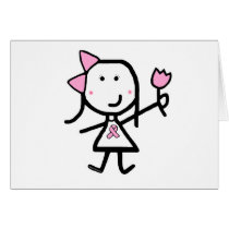 Girl & Pink Ribbon cards