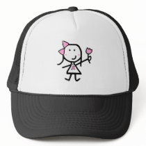 Girl & Pink Ribbon hats