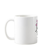 Girl & Pink Ribbon mugs