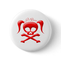 Girl Pirates Button