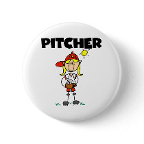 Girl Pitcher buttons by stick_figures Girl Pitcher buttons