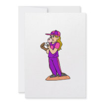 girl pitcher custom invite
