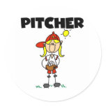 Girl Pitcher stickers