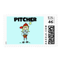 Girl Pitcher Tshirts and Gifts postage
