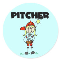 Girl Pitcher Tshirts and Gifts Sticker