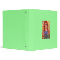 girl playin' colourful guitar binders