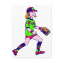 Girl Playing Baseball Postcards