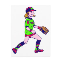 Girl Playing Baseball postcards by BackToSchoolDays Girl Playing Baseball postcards