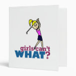 Girl Playing Golf 3 Ring Binder