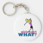 Girl Playing Golf Keychain