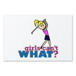Girl Playing Golf Lawn Signs