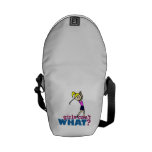 Girl Playing Golf Messenger Bags