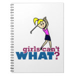 Girl Playing Golf Notebook