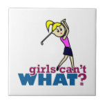 Girl Playing Golf Tile