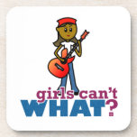 Girl Playing Guitar Coaster