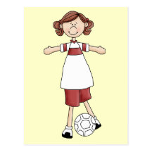 Girl Playing Soccer Post Cards
