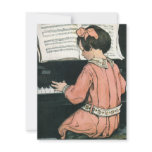 Girl Playing the Piano by Jessie Willcox Smith Custom Invitation