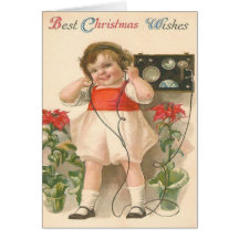 Girl & Poinsettas Cards