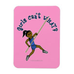 Girl Pole Vaulting - Blue (Dark) Vinyl Magnets